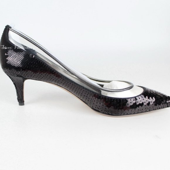 NEW VALENTINO GARAVANI Runway Sequin Dollybow Pumps - Picture 11 of 16